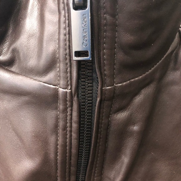 Calvin Klein vegan  chic moto jacket size large - Picture 3 of 9